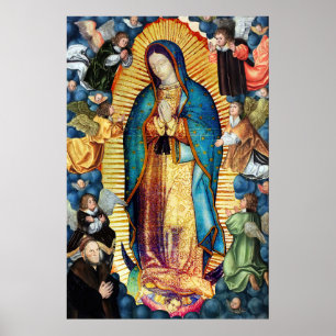 Onze dame van Guadalupe met Angels Poster