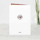 Onze dame van Guadalupe met Kerstmis Pointsettia Feestdagen Kaart (Achterkant)