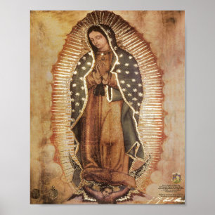 Onze dame van Guadalupe moeder Mary Poster