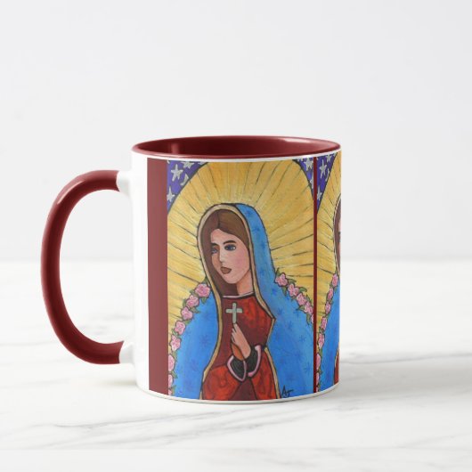 Onze dame van Guadalupe - mok (ringer) (Links)