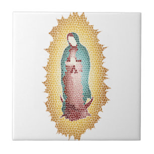 Onze dame van Guadalupe-mozaïekontwerp Tegeltje