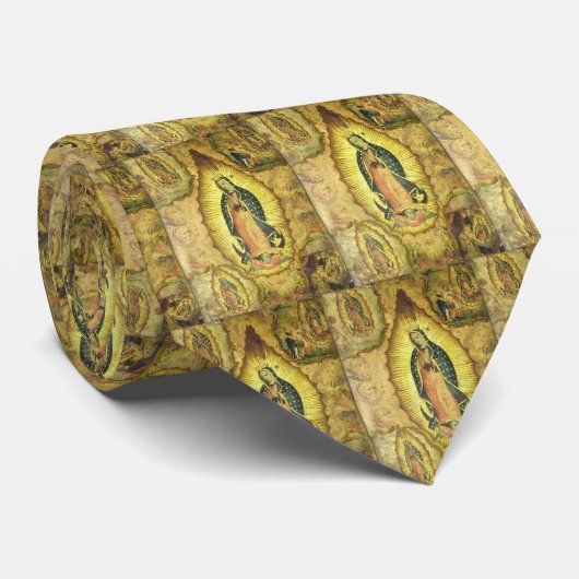 Onze dame van Guadalupe Necktie Stropdas (Opgerold)