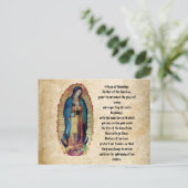 Onze dame van Guadalupe, Nuestra Señora de Guadalu Briefkaart (Staand voorkant)