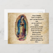 Onze dame van Guadalupe, Nuestra Señora de Guadalu Briefkaart (Voorkant / Achterkant)