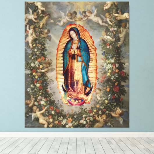 Onze dame van Guadalupe, Nuestra Señora de Guadalu Canvas Afdruk (Insitu (Houten vloer))