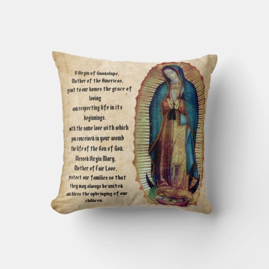 Onze dame van Guadalupe, Nuestra Señora de Guadalu Kussen (Voorkant)