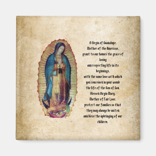 Onze dame van Guadalupe, Nuestra Señora de Guadalu Magneet (Voorkant)