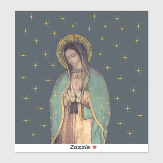Onze Dame van Guadalupe, op maat gesneden vinylSti Sticker (Vel)