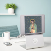 Onze Dame van Guadalupe, op maat gesneden vinylSti Sticker (Laptop op bureau)