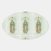 Onze dame van Guadalupe Ovale Sticker (Voorkant)