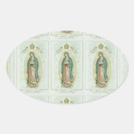 Onze dame van Guadalupe Ovale Sticker