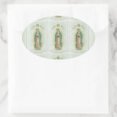 Onze dame van Guadalupe Ovale Sticker (Tas)