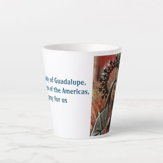 Onze dame van Guadalupe, partijdig van Amerika Latte Mok (Voorkant)