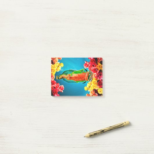 Onze dame van Guadalupe  Post merkt op Post-it® Notes (Op bureau)
