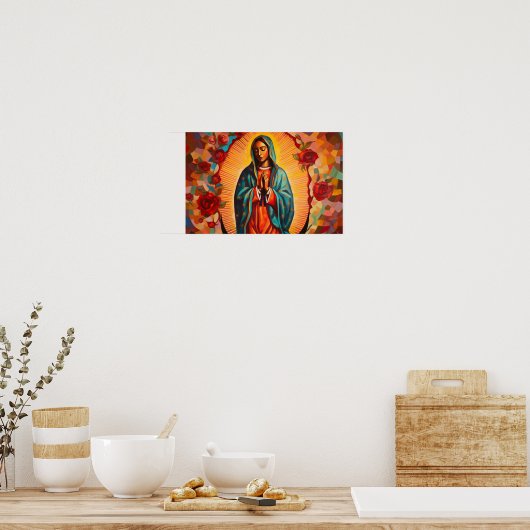 Onze dame van Guadalupe Poster (Keuken)