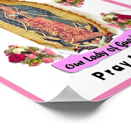 Onze dame van Guadalupe Poster (Hoek)