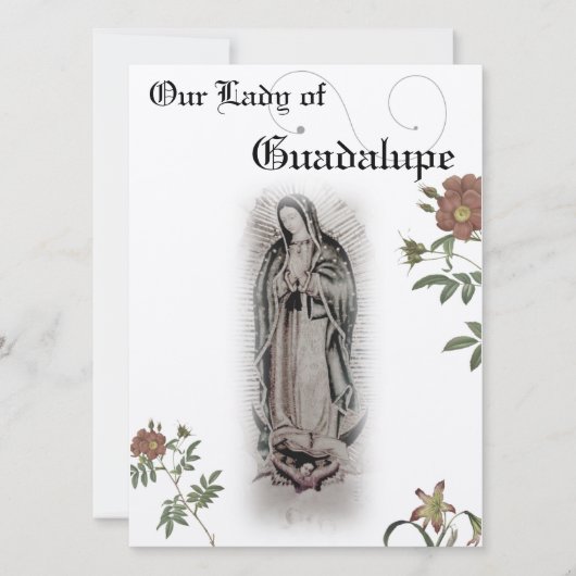Onze dame van Guadalupe Prayer Kaart (Voorkant)