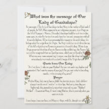 Onze dame van Guadalupe Prayer Kaart