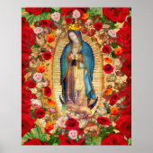 Onze dame van Guadalupe Red Roses Poster (Voorkant)