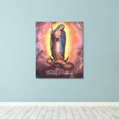 Onze dame van Guadalupe Rev12 Canvas Afdruk (Insitu (Houten vloer))