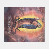 Onze dame van Guadalupe Rev12 Fleece Deken (Voorkant (Horizontaal))