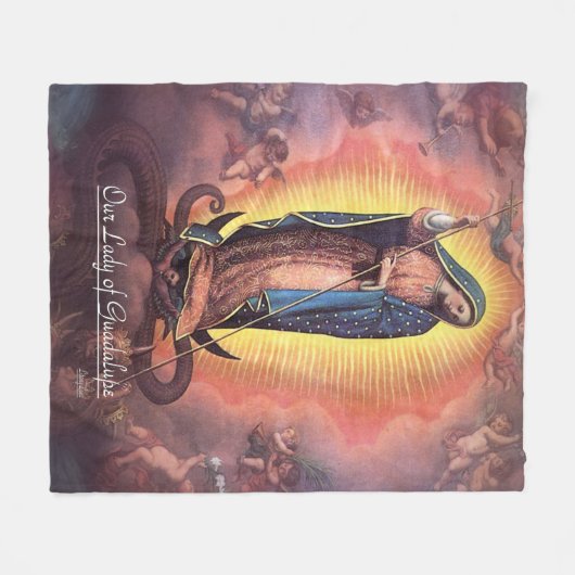 Onze dame van Guadalupe Rev12 Fleece Deken (Voorkant (Horizontaal))