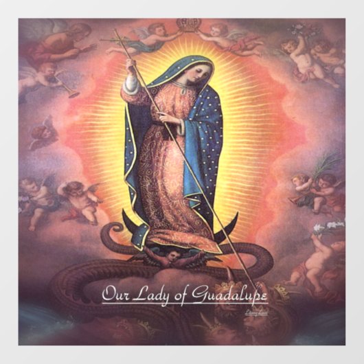 Onze dame van Guadalupe Rev12 Raamsticker (Vel)