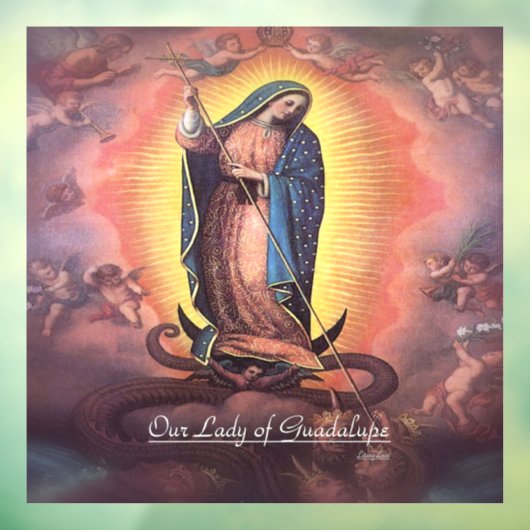 Onze dame van Guadalupe Rev12 Raamsticker (Vel 3)