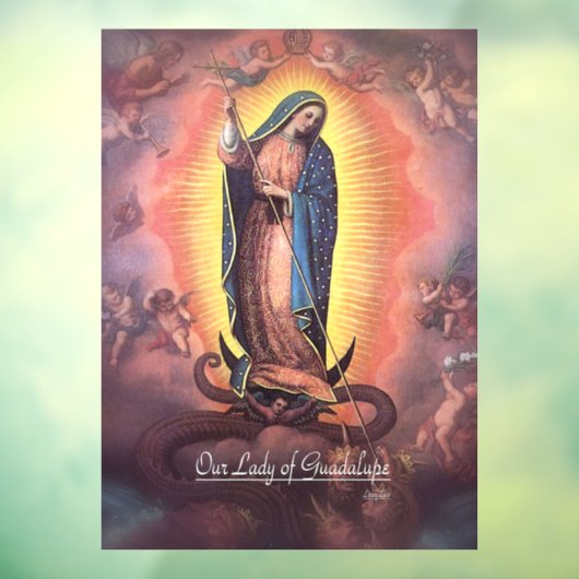 Onze dame van Guadalupe Rev12 Raamsticker (Vel 3)