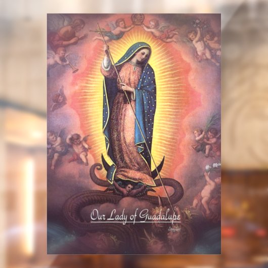 Onze dame van Guadalupe Rev12 Raamsticker (Vel 2)