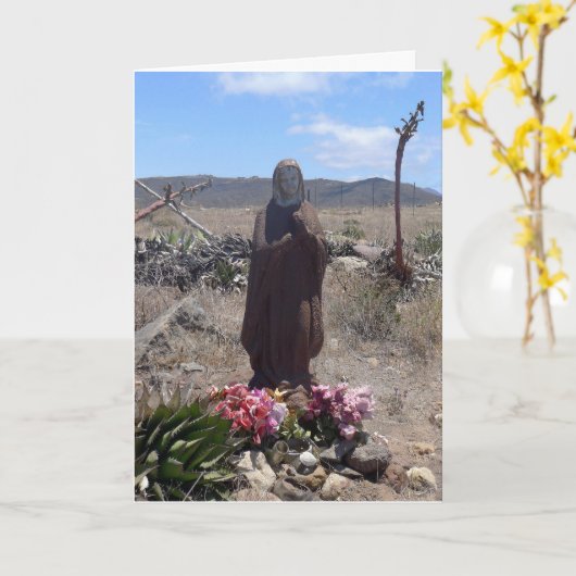 Onze dame van Guadalupe Roadside - kaart (Gele Bloem)