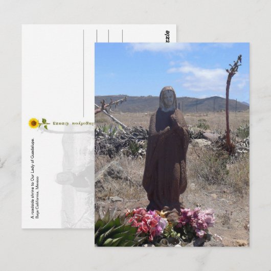 Onze dame van Guadalupe Roadside Shrine - briefkaa Briefkaart (Voorkant / Achterkant)