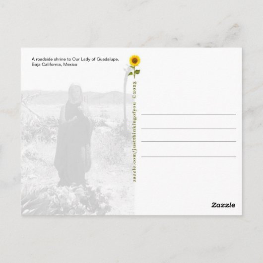 Onze dame van Guadalupe Roadside Shrine - briefkaa Briefkaart (Achterkant)