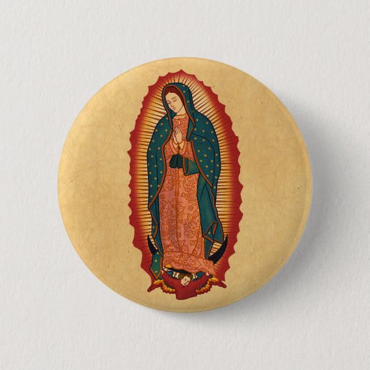 Onze dame van Guadalupe Ronde Button 5,7 Cm (Voorkant)