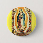 Onze dame van Guadalupe Ronde Button 5,7 Cm (Voorkant)
