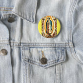 Onze dame van Guadalupe Ronde Button 5,7 Cm (In situ)