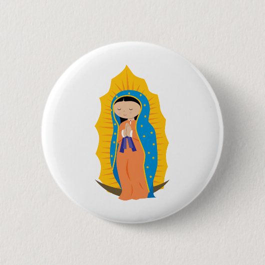 Onze dame van Guadalupe Ronde Button 5,7 Cm (Voorkant)