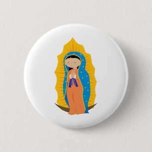 Onze dame van Guadalupe Ronde Button 5,7 Cm