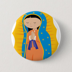 Onze dame van Guadalupe Ronde Button 5,7 Cm