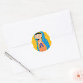 Onze dame van Guadalupe Ronde Sticker (Envelop)