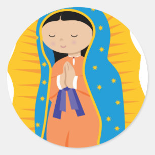 Onze dame van Guadalupe Ronde Sticker