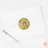 Onze dame van Guadalupe Ronde Sticker (Envelop)