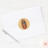 Onze dame van Guadalupe Ronde Sticker (Envelop)