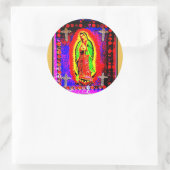 Onze dame van Guadalupe Ronde Sticker (Tas)