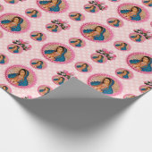 Onze dame van Guadalupe roze rozen Cadeaupapier (Hoek)