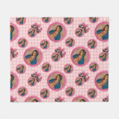 Onze dame van Guadalupe roze rozen Fleece Deken (Voorkant (Horizontaal))