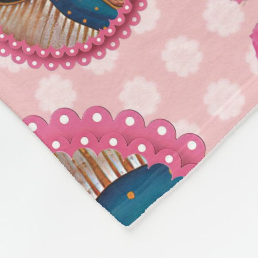 Onze dame van Guadalupe roze rozen Fleece Deken (Hoek)