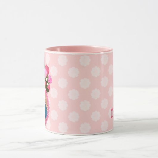 Onze dame van Guadalupe roze rozen Mok (Midden)