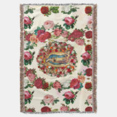 Onze dame van Guadalupe Rozen Potpourri Deken (Voorkant Verticaal)