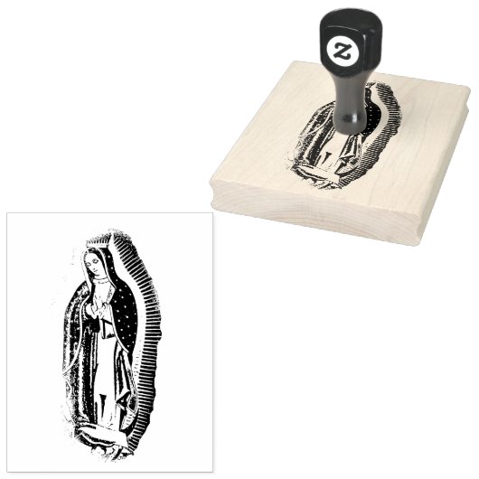 Onze dame van Guadalupe Rubber Stamp Rubberstempel (Gestempeld)